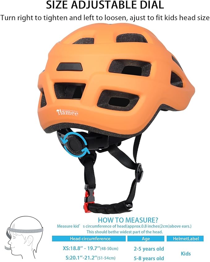 Kids Bike Helmet for Ages 1-8 Years, Adjustable Toddler Boys and Girls Helmets, Lightweight Child Infant Bicycle Cycling Scooter Sports Helmet 48-54cm