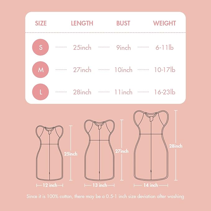 2-Pack Baby Transitional Swaddle Sleep Sack - Arms Up Swaddle 3-6 Months for Baby Girl, Newborn Sleep Sack with Cuff Removable & 2-Way Zipper Design, Pink Bunny