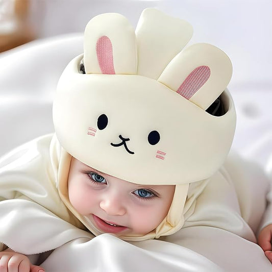 Baby Helmet for Crawling Walking – Soft and Lightweight Baby Head Protector with Adjustable Straps, 360° Protection for Toddlers, Cute Bunny Ears Design, Perfect Baby Fall Back Head Protector
