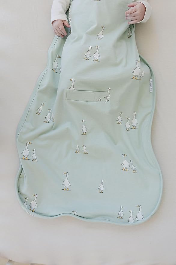 Ecolino Organic Cotton Baby Sleep Sack - 2-Way Zipper Baby Wearable Blanket - Infant to Toddler Sleeping Bag Sack - 2 Months - 2 Years - Goose
