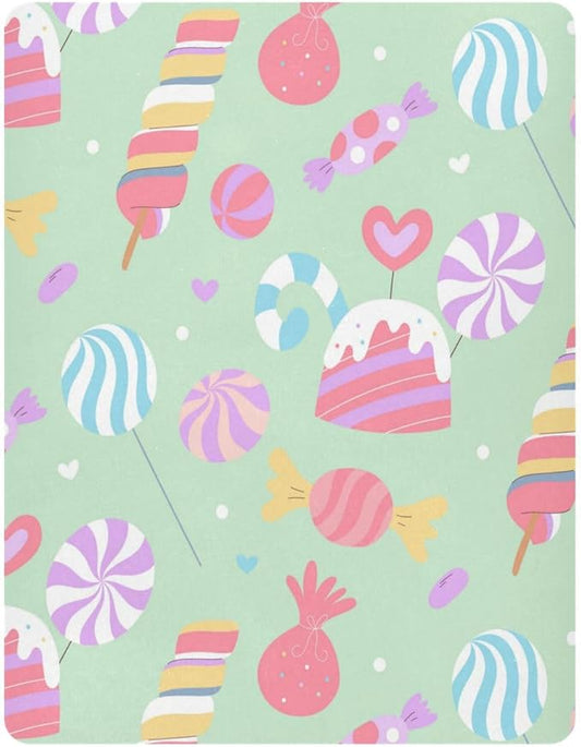Colorful Candy Green Crib Sheets Standard Crib Toddler Mattresses Cover Fitted Baby Bed Sheet Breathable Crib Mattress Sheet for Girls Boys 52" x 28"x5''