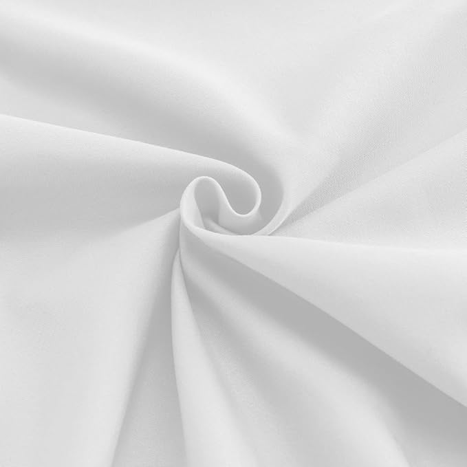 3 Piece Toddler Sheet Set,White Basics Bed Sheet Set for Toddler,Microfiber 3-Piece Soft Breathable Crib Bedding Set for Kids,Includes Flat Sheet,Fitted Sheet,Pillowcase