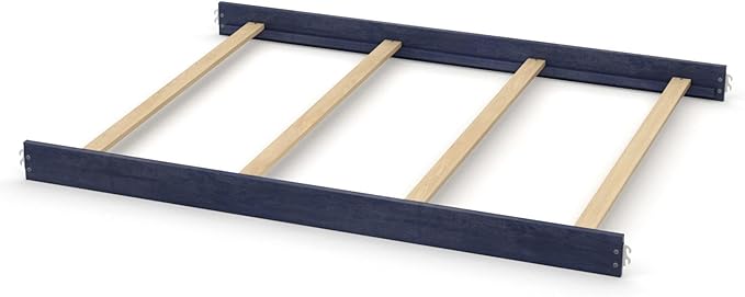 Full-Size Conversion Kit Bed Rails for Evolur Cribs - Solid Wood Crib Convertible Kit to Kids Bed - Transitional Style Rails & Easy-to-Install Child Essentials for Safety (Distressed Navy)