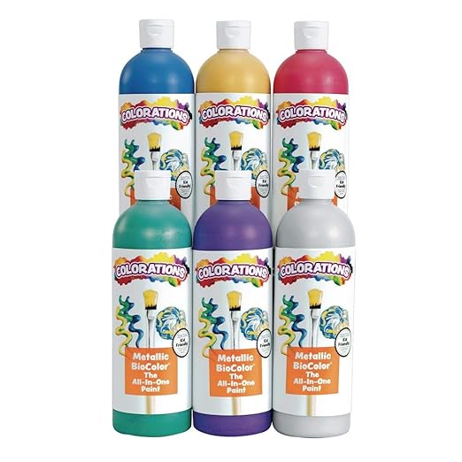 BioColor Paint, Metallic Colors, 16 oz. - Set of 6 (Item # MBIOSET)