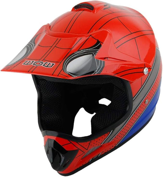 WOW Youth Kids Motocross BMX MX ATV Dirt Bike Dianosour Helmet Dragon + Goggles + Martian Youth Glove Bundle: HJOY MG Bundle