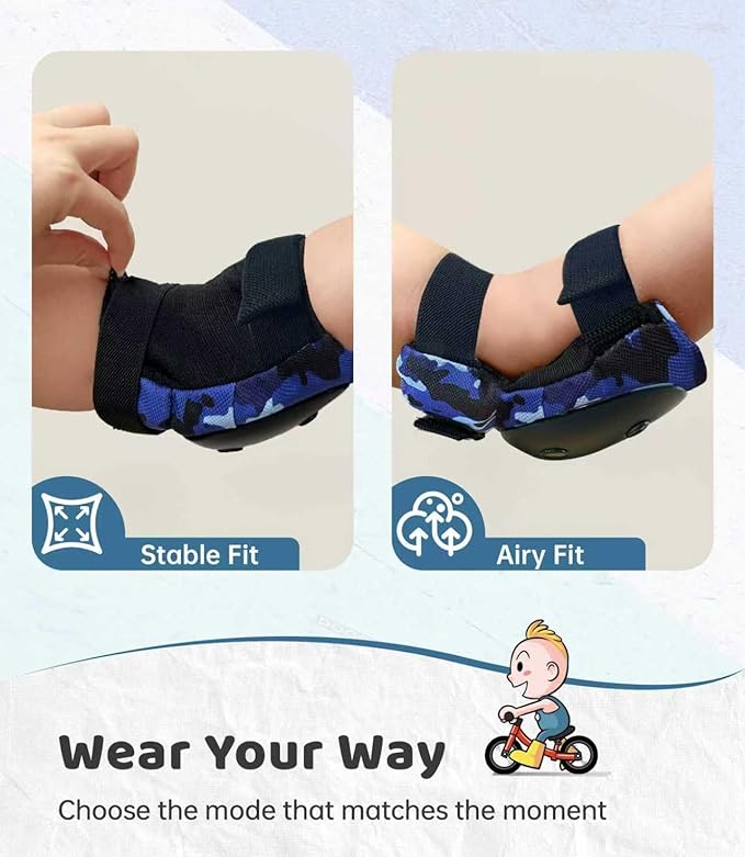 Simply Kids Knee and Elbow Pads with Wrist Guards, HardSoft Pad Tech. - CPSIA Certified Protective Gear Set - Inline Roller Skate Skateboard Bike Knee Pads for Kids Child Girls Boys Toddler Youth