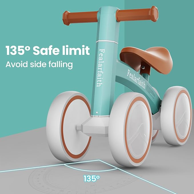 Baby Balance Bike for 1 Year Old Boys Girls, Toddler First Bike with 4 Colorful Lighting Wheels | 10-36 Month Toddler Balance Bike | First Birthday Gifts (Robbin's Egg Blue)