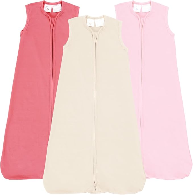 Baby Sleep Sack Wearable Blanket Baby Sleeping Bag, 0.5 TOG Toddler Sleeping Sack 0-3-6-12-24 Months,3 Pack