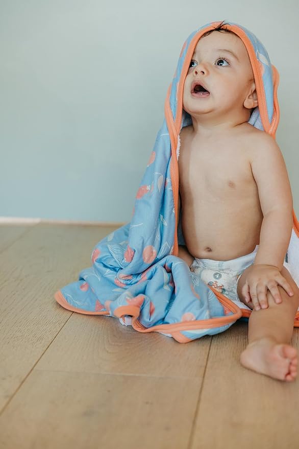 Copper Pearl Hooded Bath Towels Premium Knit/Terry Cloth Baby Towels with Hood, Pockets, and Cool Designs - Great to Gift and Make Bath Time Fun - Baby Bath Towel, Clementine