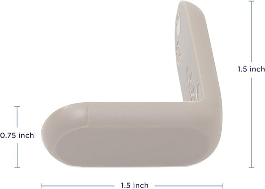 Ubbi Corner Protectors, Furniture Corner Guards for Baby and Toddlers, Baby Proof Covers, Baby Safety, Taupe, 16 Piece Set (Pack of 2)