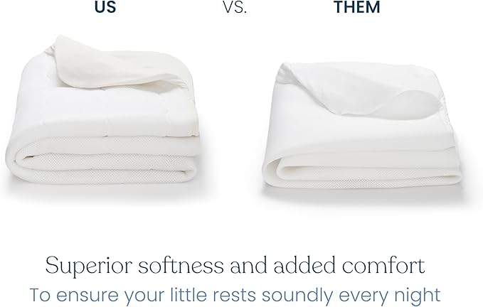 HALO Breathable Crib Mattress Cover – Quilted Mesh, Waterproof, Universal Fit for Standard Crib & Toddler Beds, Easy to Change, Machine Washable