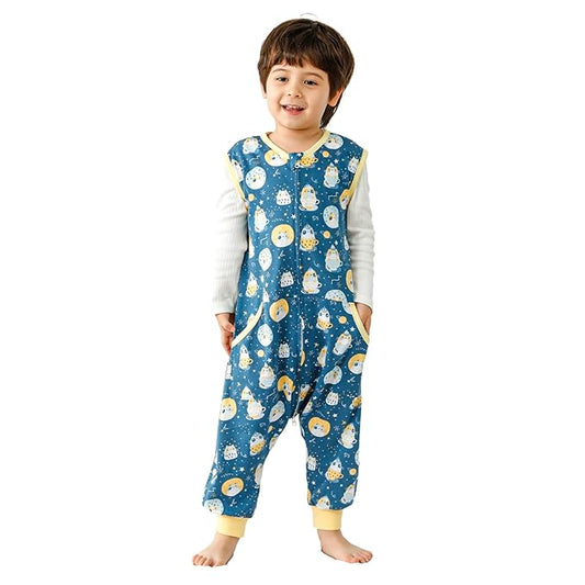 WONDAY Toddler Sleep Sack with Feet, 0.5 Tog Sleeping Sacks for Walking with Legs 12-18 Months 2T