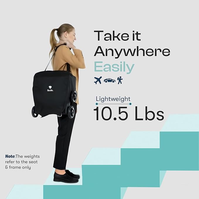ShaHa® Lightweight Stroller For Toddlers, Travel Stroller For Airplane With One-Hand Fold, Baby Umbrella Strollers With Large Sun Canopy And Reclining Backrest, Portable Strollers Included Travel Bag