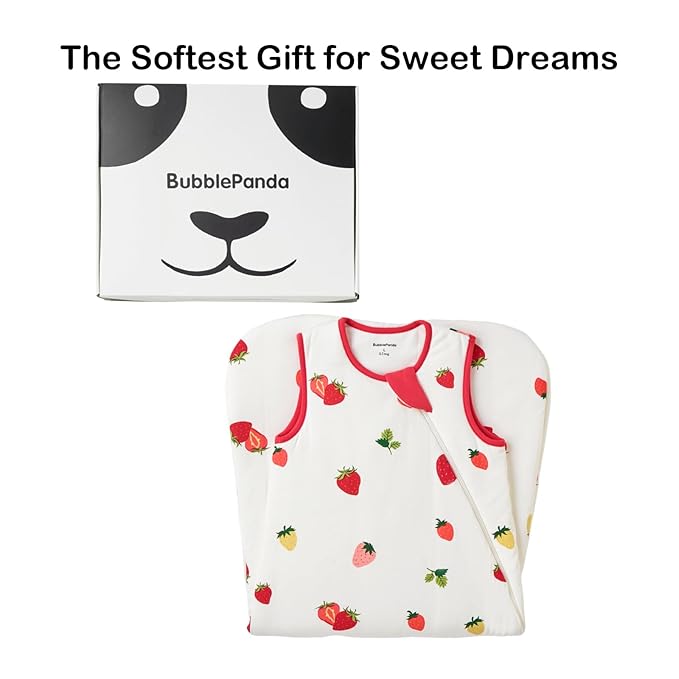 BubblePanda Rayon Made from Bamboo Sleep Sack 0-6 Months 0.5 Tog Soft Newborn Sleep Sack 3-6 Months for Infant Babies 2-Way Zipper Wearable Blanket Baby 0-3 Months