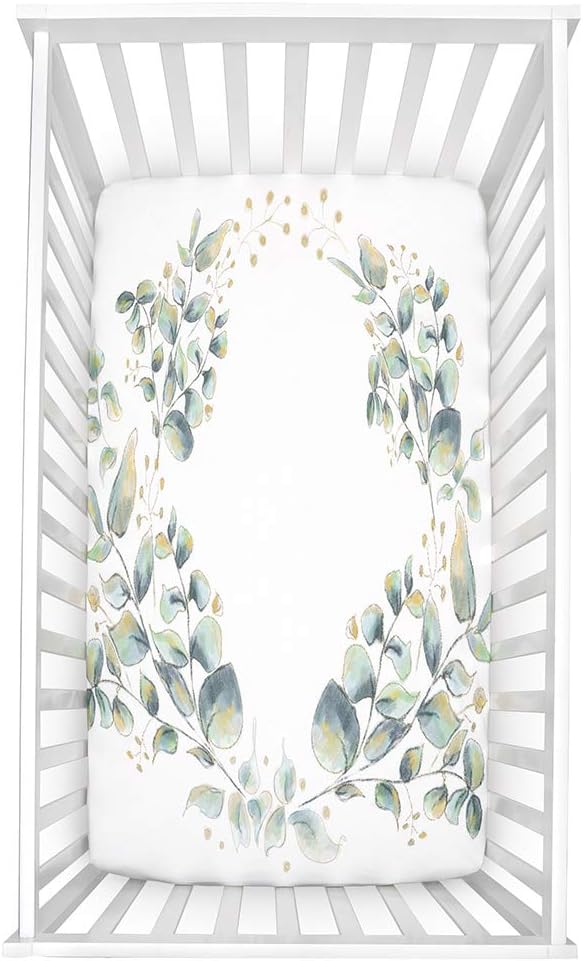 JumpOff Jo - Fitted Crib Sheet, Super Soft Breathable 100% Cotton Baby Crib Sheet for Standard Crib Mattresses and Toddler Beds, 28 in. x 52 in. - Botanical