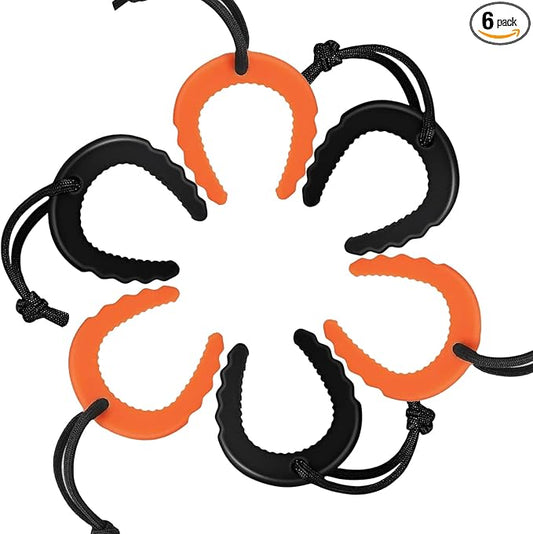 Hawsam 6 Pack First Responder Door Stops Black Door Stoppers Security Baby Proof Door Handle Stopper Door Finger Pinch Guard Door Jammer Door Stoppers for Top of Door,Law Enforcement,3 Black+3 Orange