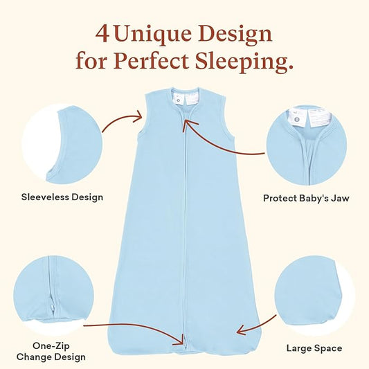 Baby Sleep Sack Wearable Blanket Baby Sleeping Bag, 0.5 TOG Toddler Sleeping Sack 0-3-6-12-24 Months,3 Pack