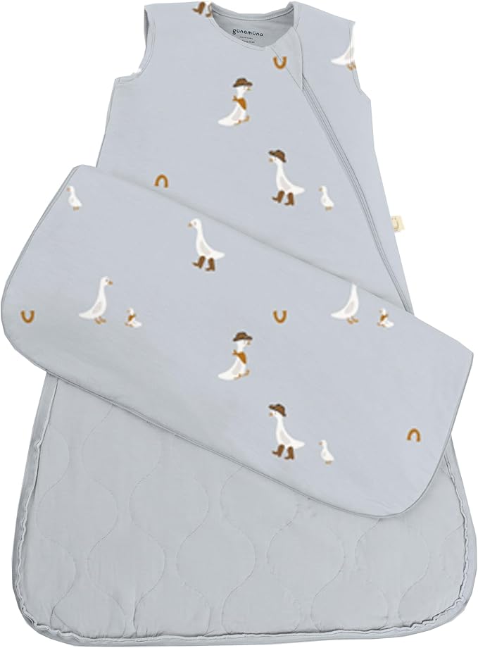 GUNAMUNA günamüna Unisex Baby, Toddler Wearable Blanket, Sleeping Bag Bamboo Rayon, Sleep Sack with Diaper Zipper, 1.0 TOG