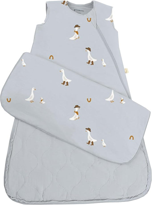 GUNAMUNA günamüna Unisex Baby, Toddler Wearable Blanket, Sleeping Bag Bamboo Rayon, Sleep Sack with Diaper Zipper, 1.0 TOG