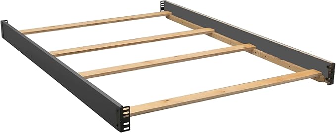 Full-Size Conversion Kit Bed Rails Compatible with Bennington Convertible Crib by Delta Children - Solid Wood #0050/#550725 - Toddler & Adult Bed Rail - Nursery & Baby Furniture (Charcoal Grey - 029)