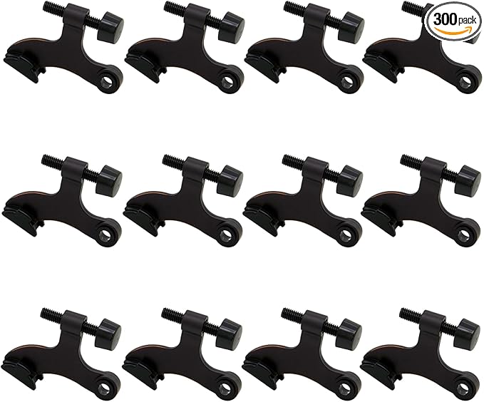 12 Pack Hinge Pin Oil Rubbed Bronze Door Stopper, Adjustable Heavy Duty Hinge Pin Door Stop with Oil Rubbed Bronze Rubber Bumper Tips