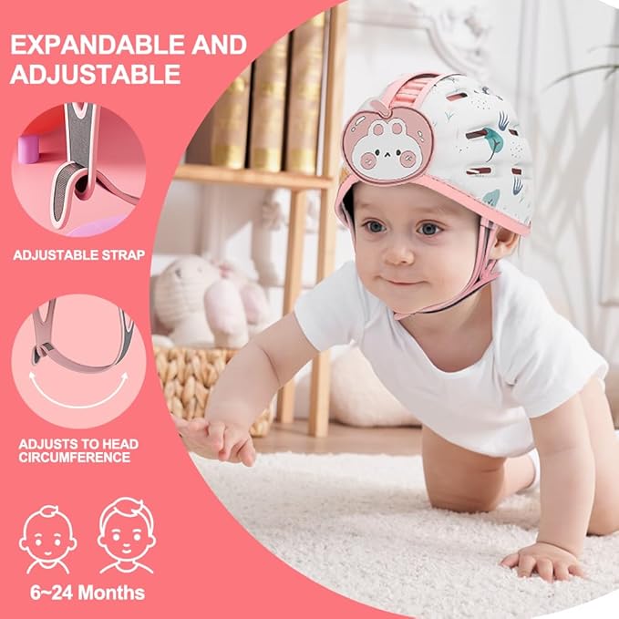 Baby Helmet for Crawling Walking Baby Head Protector Head Protection for Infant Baby Soft Cushion Safety Toddler Headguard 1-2 Years Old 6-12 Months