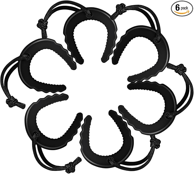 Hawsam 6 Pack First Responder Door Stops Black Door Stoppers Security Baby Proof Door Handle Stopper Door Finger Pinch Guard Door Jammer Door Stoppers for Top of Door,Law Enforcement,Police