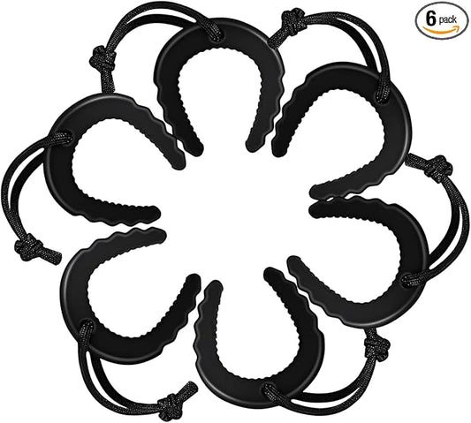 Hawsam 6 Pack First Responder Door Stops Black Door Stoppers Security Baby Proof Door Handle Stopper Door Finger Pinch Guard Door Jammer Door Stoppers for Top of Door,Law Enforcement,Police