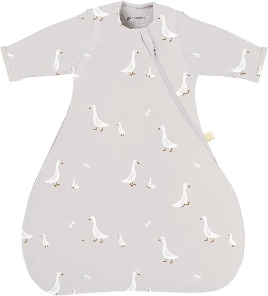 GUNAMUNA Long-Sleeve Transitional Swaddle Sleep Bag 2.5 TOG – Soothes Infants 3-6 Months, Easy Diaper Changes with WONDERZiP