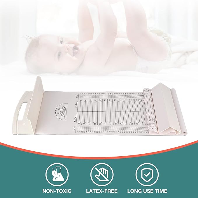 Skillssist Baby Measuring Mat Infantometer Height Ruler - Growth Chart for Newborns, Toddlers, and Infants, Home Use and House Visits
