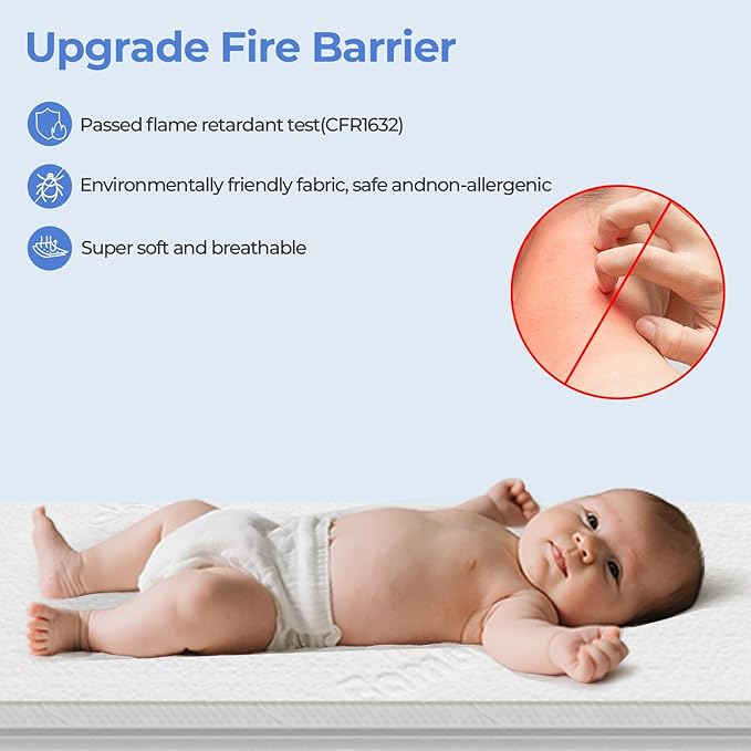 35x20 Bassinet Mattress for ANGELBLISS: 2" Thick Dual Sided Gel Memory Foam Bassinet Mattress Fit for Yamesmile/Bellababy/AMKE/ANGELBLISS Baby Bassinet