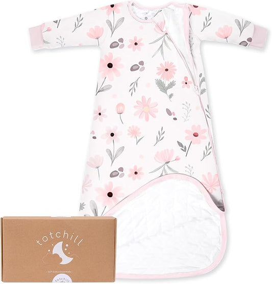 Baby Sleep Sack Long Sleeve 1.0 TOG 0-6-18-3T Wearable Blanket Infant Sleeping Bag, Soft & Breathable, 2-Way Zipper