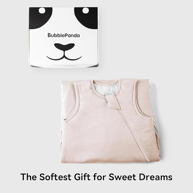 BubblePanda Rayon Made from Bamboo Sleep Sack 0-6 Months 1.0 Tog Soft Toddler Sleeping Sack 3-6 Months for Infant Newborn Babies 2-Way Zipper Baby Wearable Blanket 0-3 Months