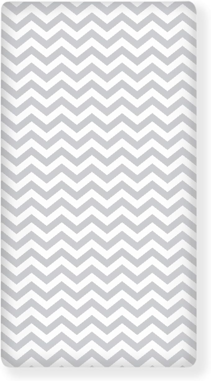 Gray Wave Fitted Crib Sheet Wave Baby Crib Sheet Fit Standard Crib and Toddler Mattress,Crib Mattress Sheets for Boys Girls 28"x52"