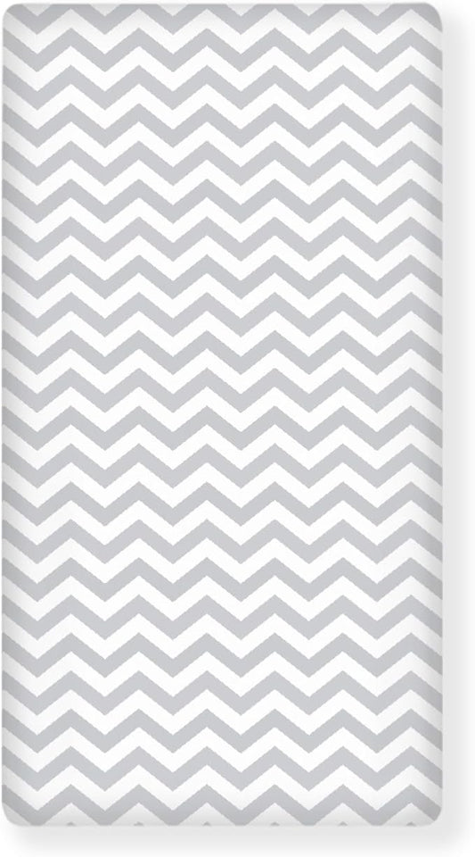 Gray Wave Fitted Crib Sheet Wave Baby Crib Sheet Fit Standard Crib and Toddler Mattress,Crib Mattress Sheets for Boys Girls 28"x52"