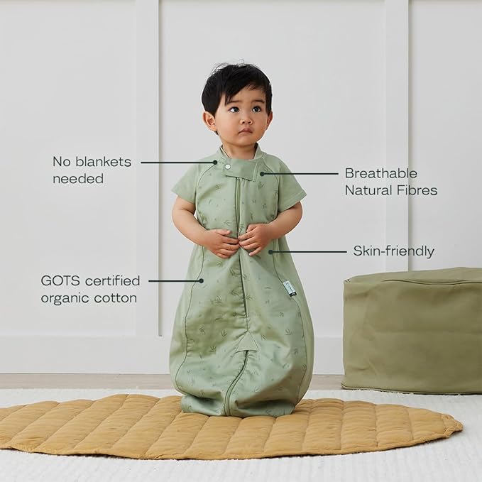 ergoPouch Sleep Suit Bag 1.0 TOG – Baby Sleep Sack & Wearable Blanket, 2-in-1 Convertible Sack to Suit with Legs for Safe Movement, Regulates Temperature Overnight, Unisex (8-24 Months, Willow)