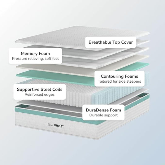 Helix Sunset Mattress with GlacioTex Pillow Top, Queen