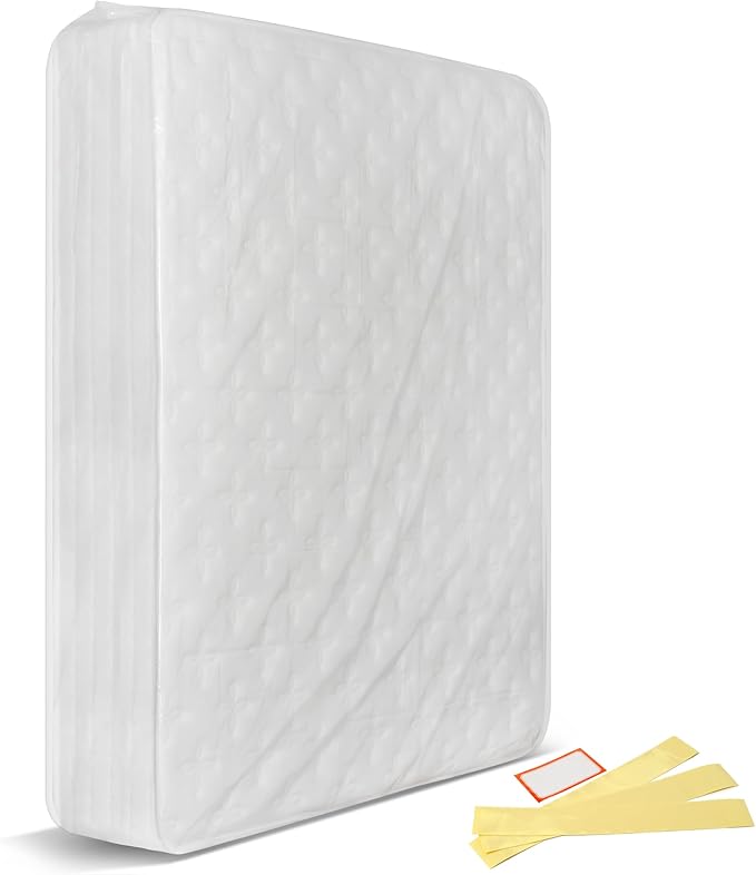 King Mattress Bags for Moving & Storage – Heavy Duty Thick 4mil Reusable Mattress Storage Bag, Waterproof Plastic Mattress Cover for Moving - Fits King Size Bed - 1 Clear Bag, 100 x 80 x 15 Inches