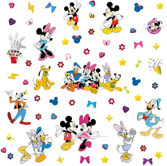 Wall Stickers for Kids, Cartoon Character Stickers for Children Room, DIY Removable Stickers for Baby Kids Nursery Girls Bedroom Living Room Playroom Wall Decoration by HeyAlpha (Mouse)