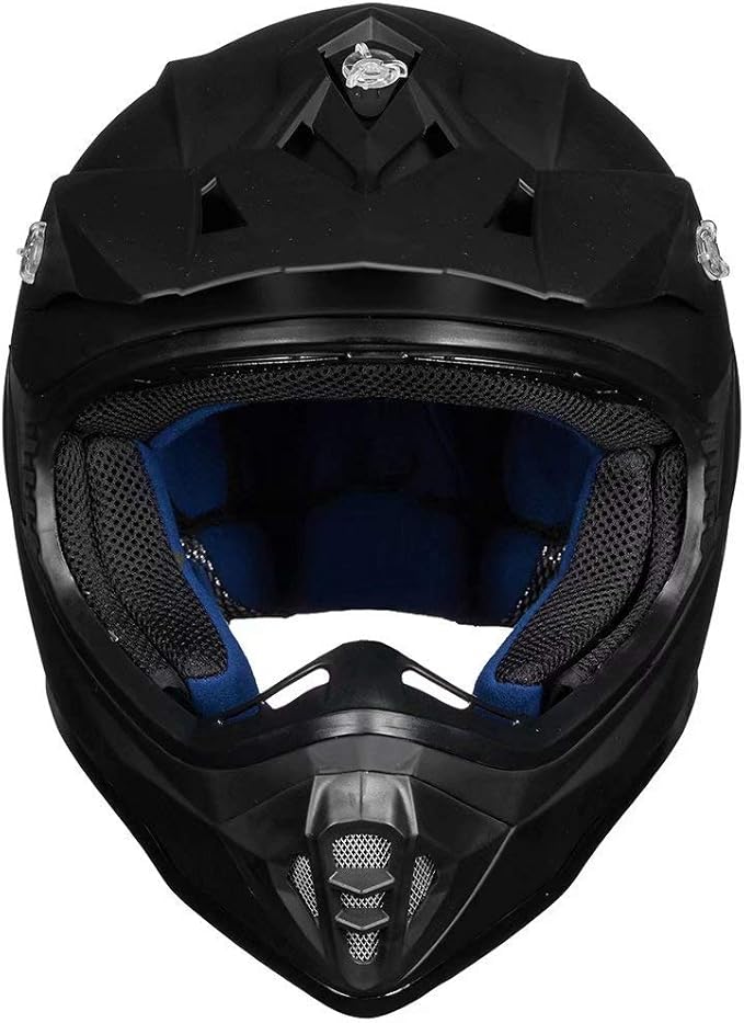 ILM Youth & Kids Dirt Bike Helmets Motocross ATV Dirtbike BMX MX Offroad Full Face Motorcycle Helmet, DOT Approved Model 128YS (Matte Black, Youth-Medium)