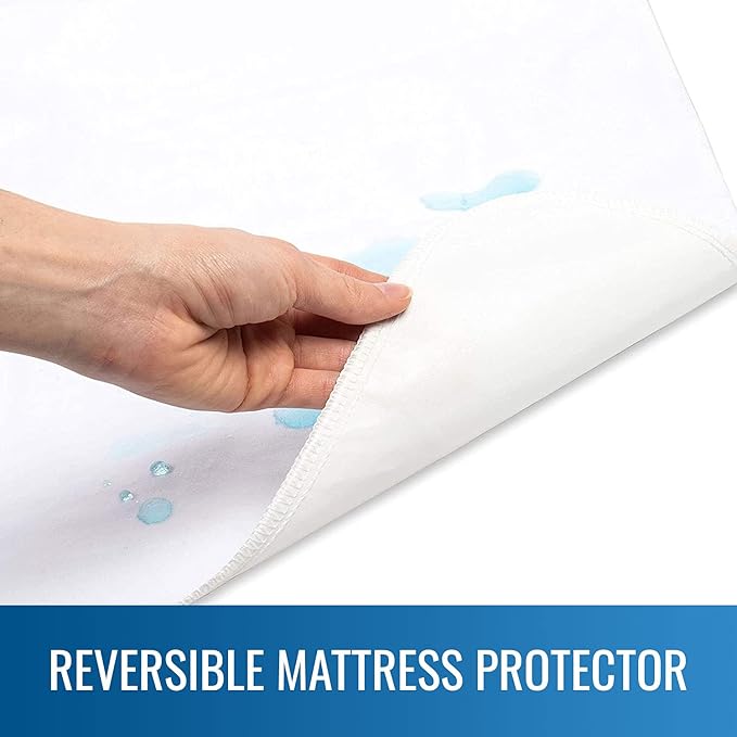 DMI Waterproof Sheet, Mattress Protector and Cover, Reversible, Flat Fit, White, 36 x 72