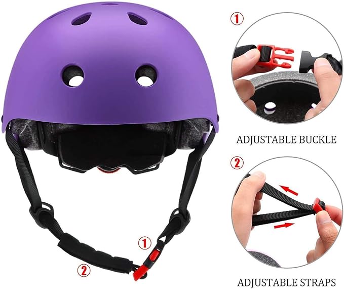 Adjustable Color Gradient Toddler Kids Bike Helmet for 3-5-8-14+Ages Girls Boys.Skateboard Bicycle Toddler Helmet 2-4 Years for Multi-Sports Cycling Scooter Inline Roller Skates Rollerblading