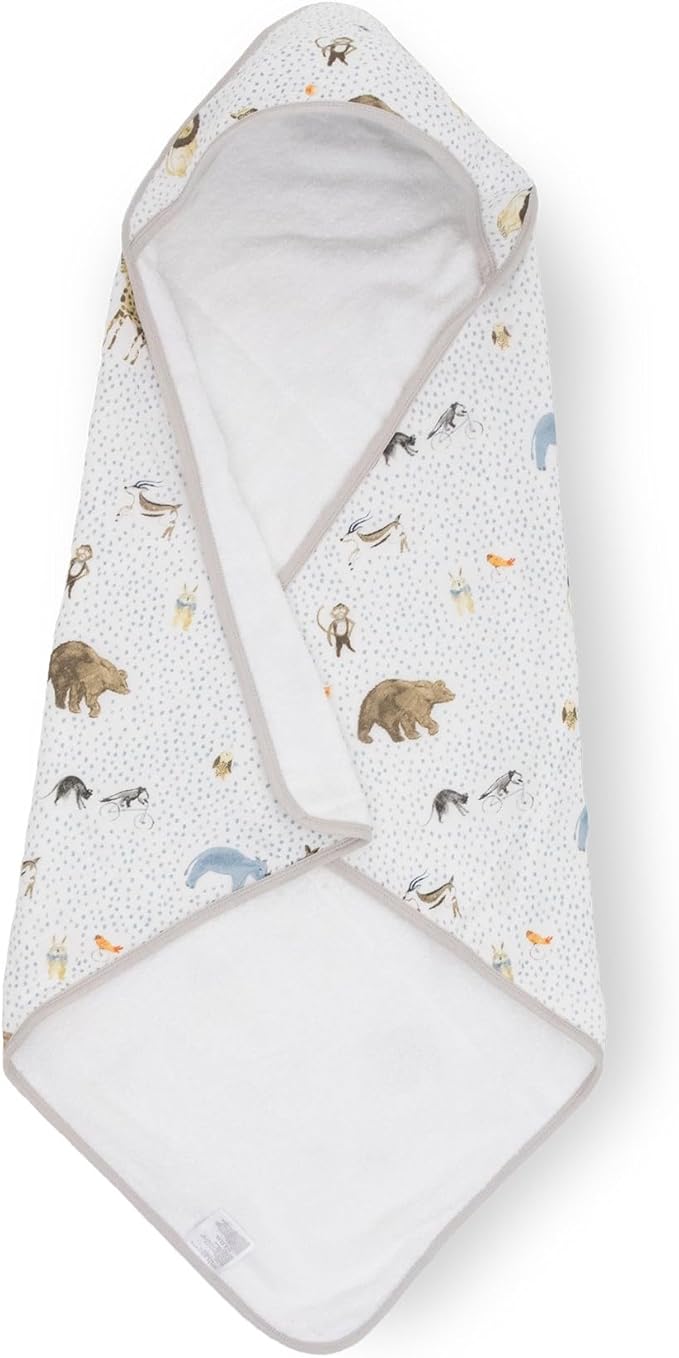 Little Unicorn® Infant Hooded Towel: Party Animals
