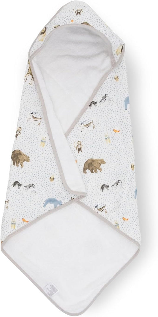 Little Unicorn® Infant Hooded Towel: Party Animals