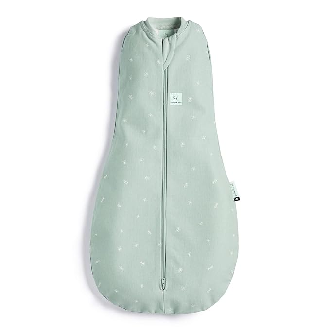 ergoPouch Cocoon Swaddle Sack 1.0 TOG - Baby Sleep Sack, Gentle Snug Fit Helps Calm Startle Reflex, Ideal for Arms In/Out Sleeping, Soft Breathable Fabric for Better Sleep (3-6 Months, Sage)