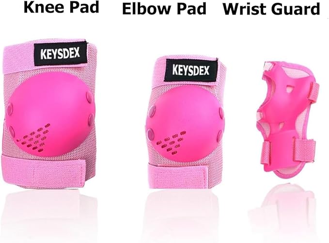 Kids/Youth Knee Pads Elbow Pads Wrist Guards Protective Gear Set for 3-15 Years, Child Roller Skates, Cycling, BMX Bike, Skateboard, Inline Skating, Scooter Riding and Outdoor Sports