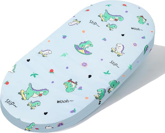 17" x 29" x 1.25" Baby Bassinet Mattress Pad Gel Memory Foam Fit Fit for Safety 1st/ Delta Children Slumber/Baby Delight Go with Me Slumber Rockin and Moses Basket