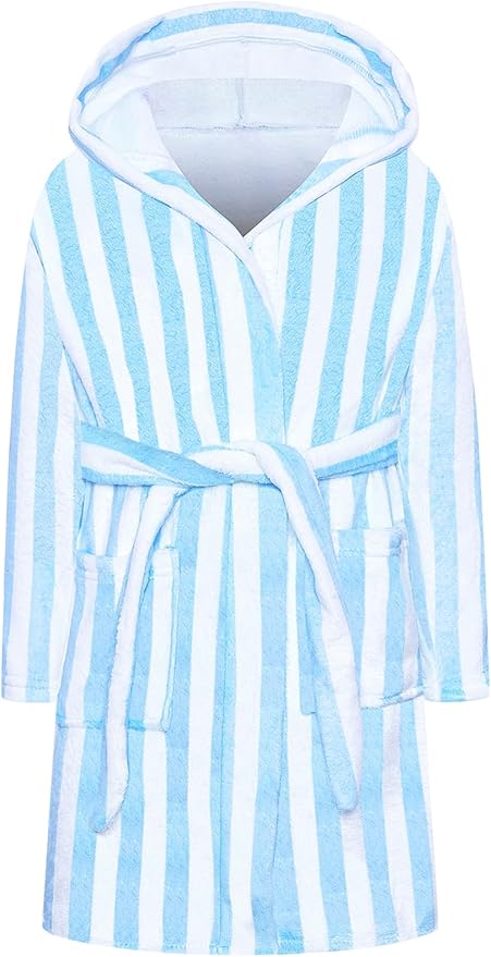 Umeyda Girls & Women Fleece Hooded Robes, Soft Fuzzy Bathrobe Warm Plush Fluffy Bath Robe for Kids Womens