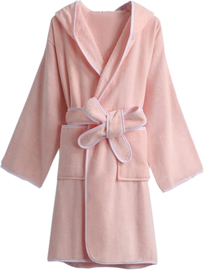 Umeyda Boys Girls Bathrobe Soft Towel Hooded Robe Kids Terry Cloth Cotton Robes, 3-12 Years