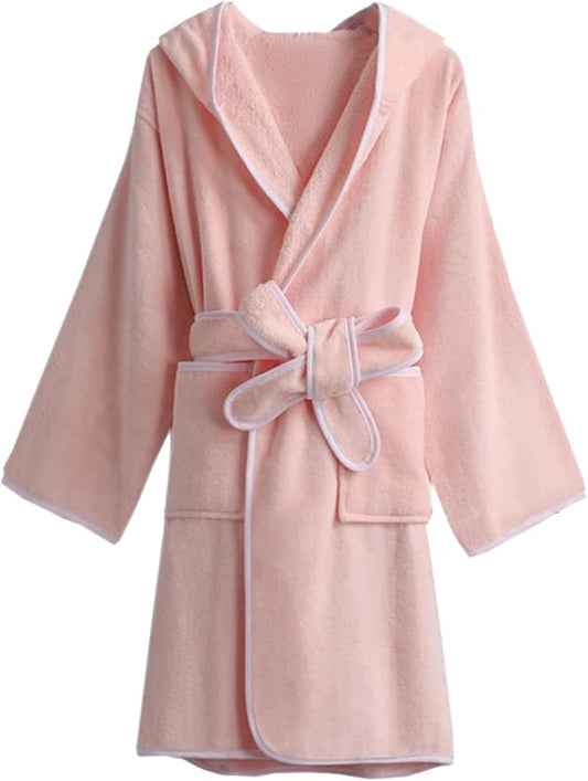 Umeyda Boys Girls Bathrobe Soft Towel Hooded Robe Kids Terry Cloth Cotton Robes, 3-12 Years